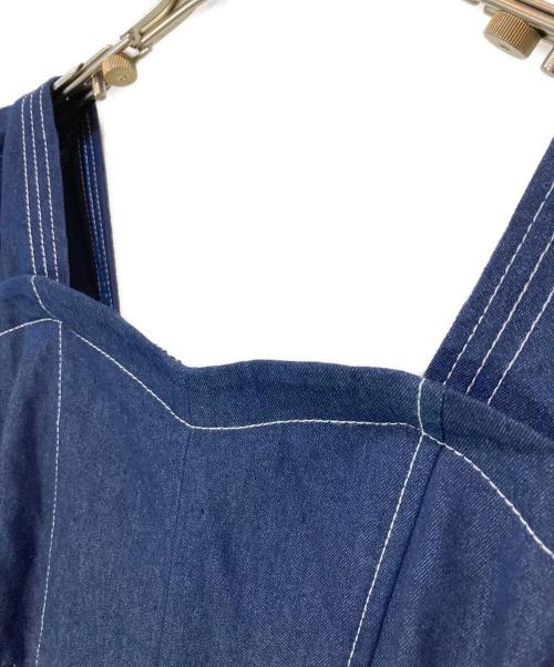 CALNAMUR（カルナムール）CALNAMUR (カルナムール) ウエストシェイプデニムワンピース インディゴ サイズ:Mの古着・服飾アイテム