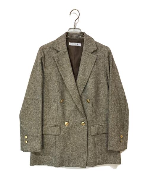 NATURAL BEAUTY BASIC（ナチュラルビューティーベーシック）NATURAL BEAUTY BASIC (ナチュラルビューティーベーシック) ツィーディーダブルジャケット ベージュ サイズ:Sの古着・服飾アイテム