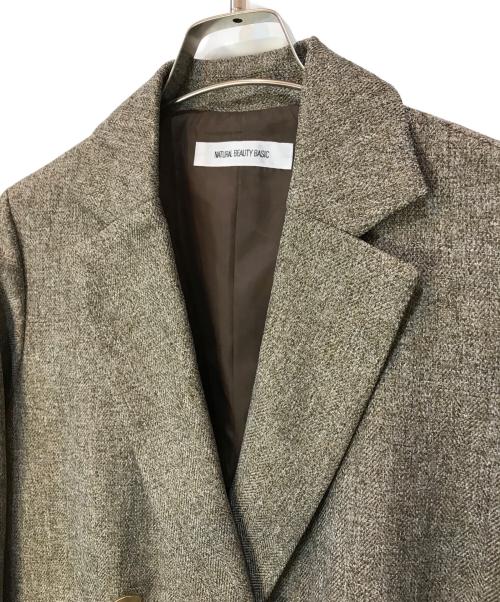 NATURAL BEAUTY BASIC（ナチュラルビューティーベーシック）NATURAL BEAUTY BASIC (ナチュラルビューティーベーシック) ツィーディーダブルジャケット ベージュ サイズ:Sの古着・服飾アイテム