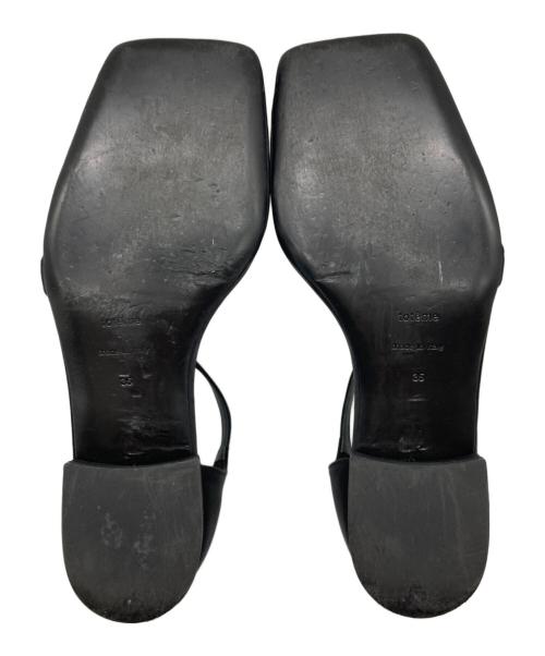 toteme（トーテム）toteme (トーテム) スクエアトゥーパールパンプス ブラック サイズ:35の古着・服飾アイテム