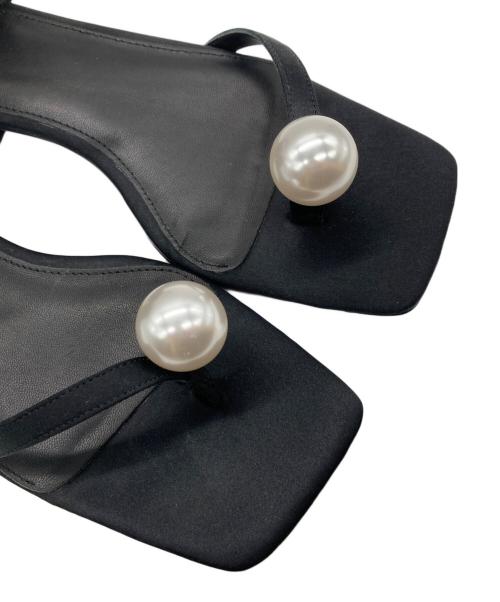 toteme（トーテム）toteme (トーテム) スクエアトゥーパールパンプス ブラック サイズ:35の古着・服飾アイテム