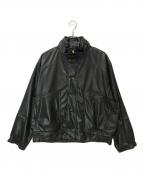 THE CORONA UTILITYコロナユーティリティ）の古着「TREK TRAVELER SHORT RECYCLE SYNTHETIC LEATHER LIGHT ジャケット」｜ブラック