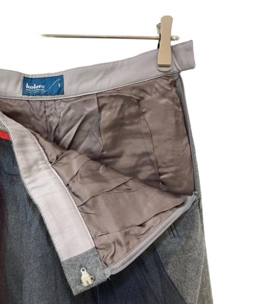 KOLOR（カラー）KOLOR (カラー) 20AW チュールパネルワイドパンツ グレー サイズ:Lの古着・服飾アイテム