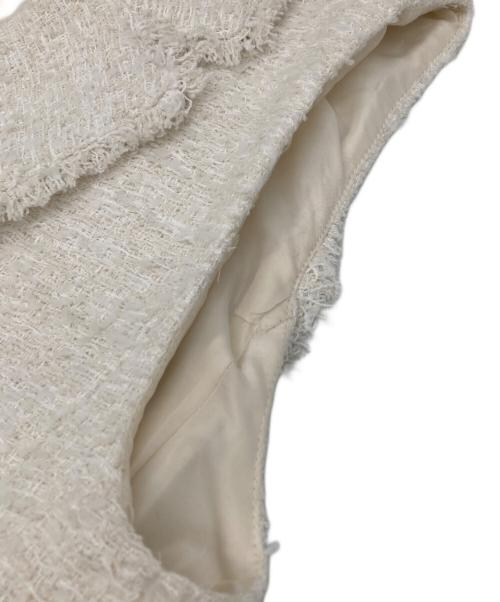 ARPEGE STORY（アルページュストーリー）ARPEGE STORY (アルページュストーリー) パールボタンツイードテーラージレ ホワイト サイズ:1の古着・服飾アイテム