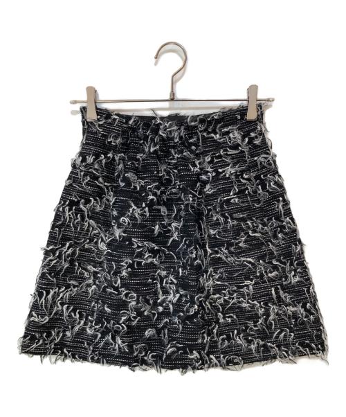 Mystrada（マイストラーダ）Mystrada (マイストラーダ) フリンジジャガードミニスコート ブラック サイズ:34の古着・服飾アイテム