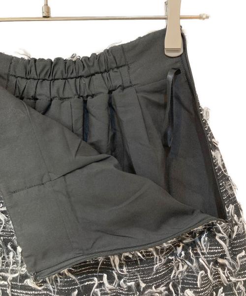 Mystrada（マイストラーダ）Mystrada (マイストラーダ) フリンジジャガードミニスコート ブラック サイズ:34の古着・服飾アイテム