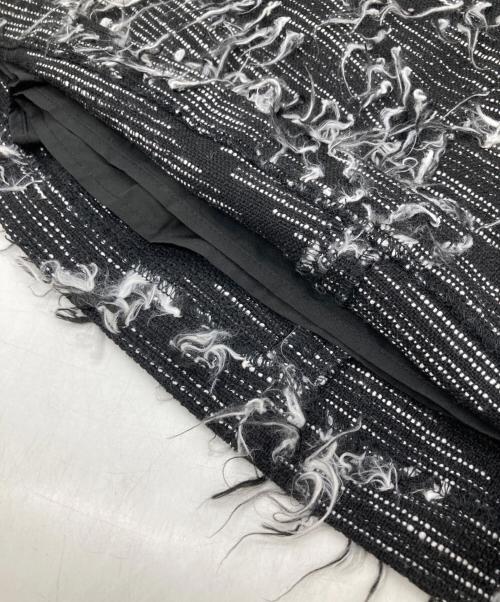 Mystrada（マイストラーダ）Mystrada (マイストラーダ) フリンジジャガードミニスコート ブラック サイズ:34の古着・服飾アイテム