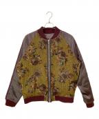 MLVINCEメルヴィンス）の古着「QUILTED SOUVENIR JACKET」｜イエロー×ブラウン