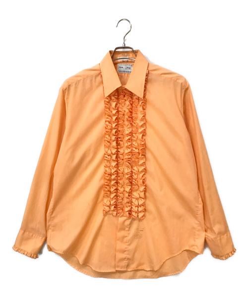 Lion of Troy（ライオン オブ トロイ）Lion of Troy (ライオン オブ トロイ) ヴィンテージフリルシャツ オレンジ サイズ:Lの古着・服飾アイテム