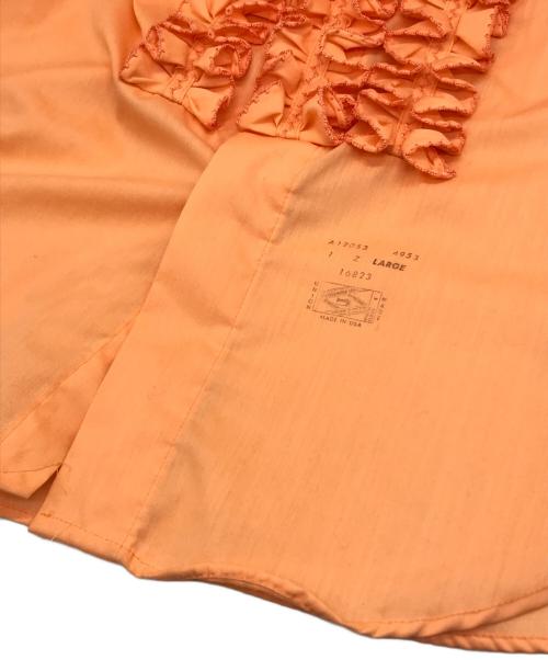 Lion of Troy（ライオン オブ トロイ）Lion of Troy (ライオン オブ トロイ) ヴィンテージフリルシャツ オレンジ サイズ:Lの古着・服飾アイテム