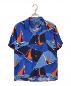 POLO RALPH LAURENポロ・ラルフローレン）の古着「ヨットセーリング オープンカラーアロハシャツ」｜ブルー
