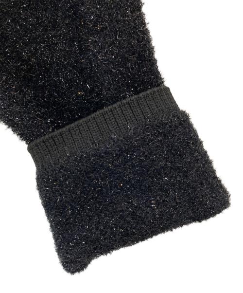 JUSGLITTY（ジャスグリッティー）JUSGLITTY (ジャスグリッティー) フェザーニットカーディガン ブラック サイズ:2の古着・服飾アイテム