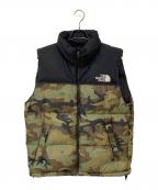 THE NORTH FACEザ ノース フェイス）の古着「Novelty Nuptse Vest」｜ブラック×カーキ