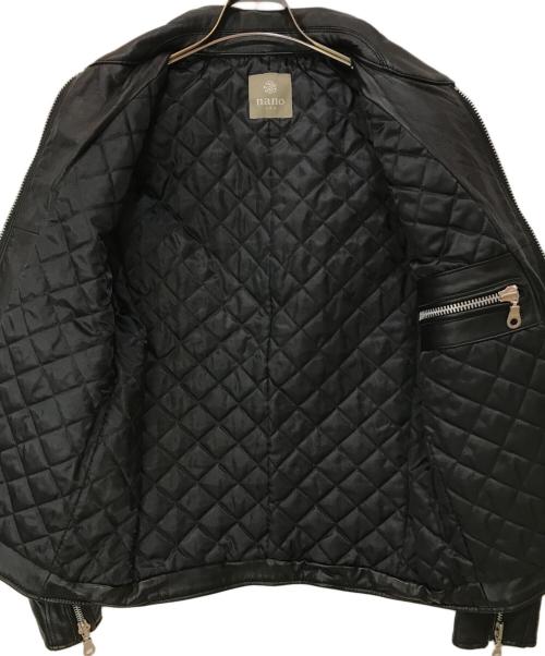nano&co（ナノアンドコー）nano&co (ナノアンドコー) SHEEP LEATHER ライダースジャケット ブラック サイズ:Mの古着・服飾アイテム