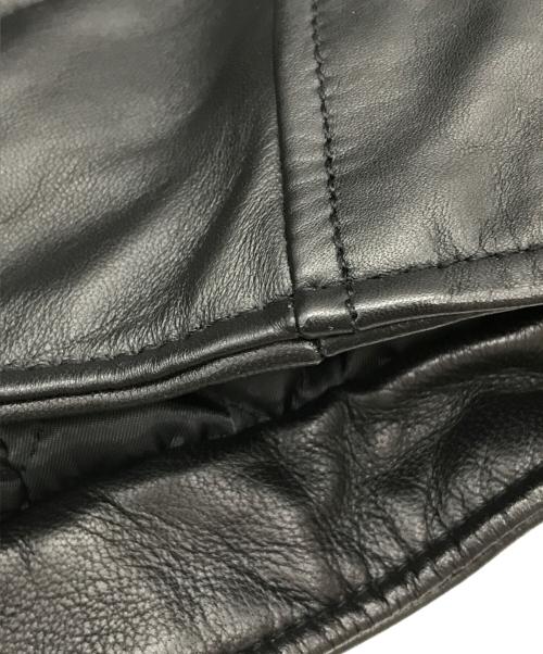 nano&co（ナノアンドコー）nano&co (ナノアンドコー) SHEEP LEATHER ライダースジャケット ブラック サイズ:Mの古着・服飾アイテム