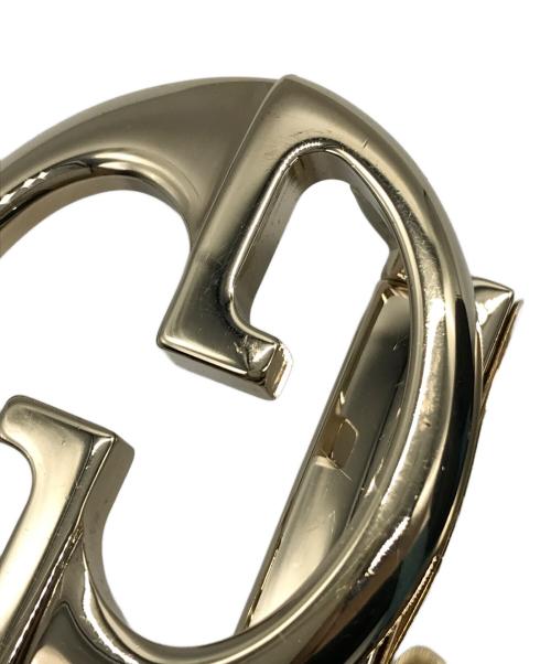 GUCCI（グッチ）GUCCI (グッチ) GGロゴ リバーシブルベルト ブラック×ブルー サイズ:70・28の古着・服飾アイテム