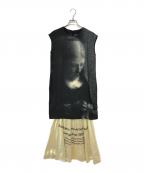 Ameri×THE METアメリ×ザメット）の古着「LAYERED DRESS」｜イエロー×ブラック