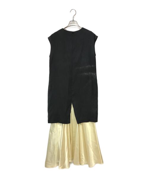 Ameri（アメリ）Ameri (アメリ) THE MET (ザメット) LAYERED DRESS イエロー×ブラック サイズ:Mの古着・服飾アイテム