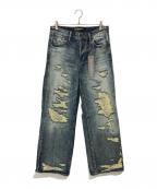 VALABASASバラバサス）の古着「“PANDORA” VINTAGE BLUE WASH BAGGY DENIM」｜インディゴ