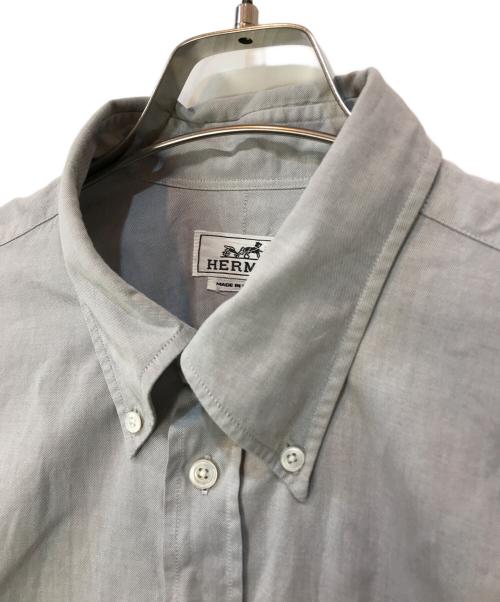HERMES（エルメス）HERMES (エルメス) ボタンダウンシャツ グレー サイズ:42の古着・服飾アイテム