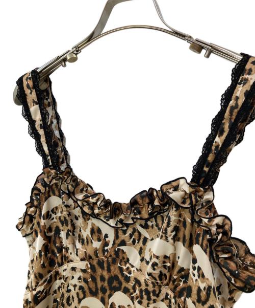 hysterics（ヒステリックス）hysterics (ヒステリックス) スカルレオパードワンピース ブラウン サイズ:FREEの古着・服飾アイテム