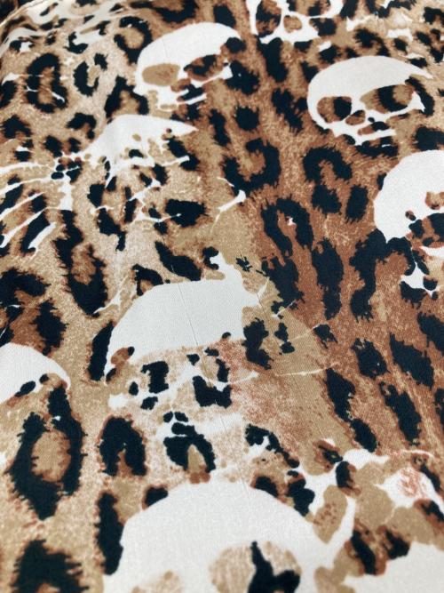 hysterics（ヒステリックス）hysterics (ヒステリックス) スカルレオパードワンピース ブラウン サイズ:FREEの古着・服飾アイテム