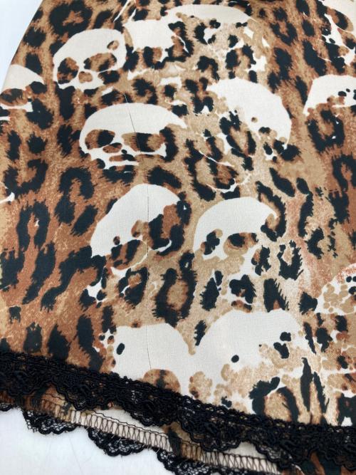 hysterics（ヒステリックス）hysterics (ヒステリックス) スカルレオパードワンピース ブラウン サイズ:FREEの古着・服飾アイテム