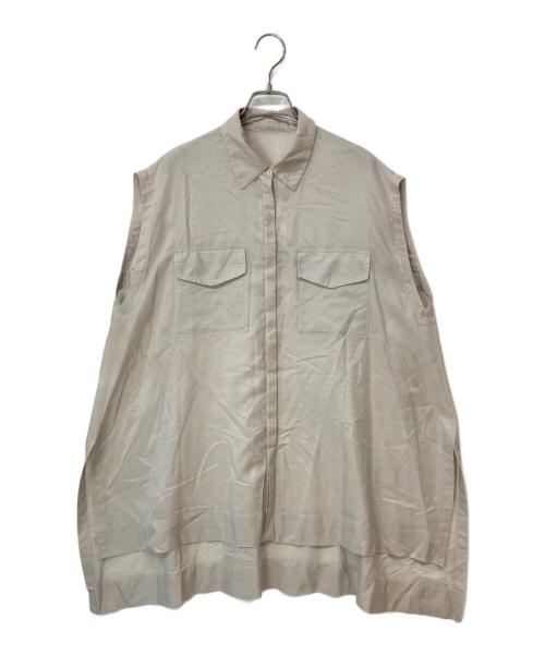 Noble（ノーブル）Noble (ノーブル) 2WAYブライトローンテントフレアシャツ ベージュ サイズ:Fの古着・服飾アイテム