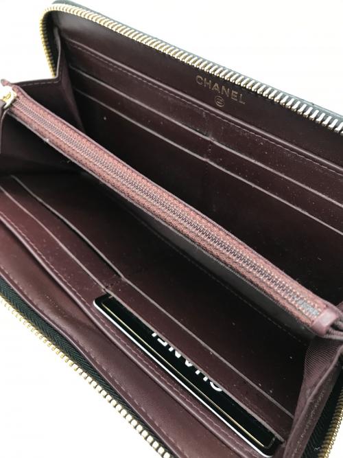 CHANEL（シャネル）CHANEL (シャネル) マトラッセ キャビアスキン クラシックロングジップウォレット ブラック サイズ:-の古着・服飾アイテム