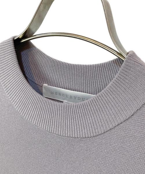 MERCURY DUO（マーキュリーデュオ）MERCURY DUO (マーキュリーデュオ) ハイツイストスタンドカラーニットワンピース ラベンダー サイズ:Mの古着・服飾アイテム