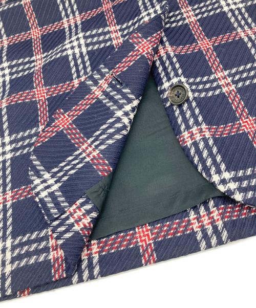 BROOKS BROTHERS Red Fleece（ブルックスブラザーズレッドフリース）BROOKS BROTHERS Red Fleece (ブルックスブラザーズレッドフリース) フロントボタンチェックスカート ネイビーの古着・服飾アイテム