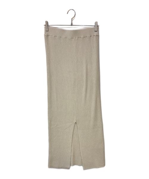 L'appartement（アパルトモン）L'appartement (アパルトモン) Boucle Slit Long Skirt ベージュ サイズ:36の古着・服飾アイテム