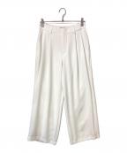 Lisiereリジェール）の古着「Tuck Wide Pants」｜ホワイト