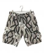 stussyステューシー）の古着「トライバルカモ カーゴショーツ」｜ブラウン×ブラック