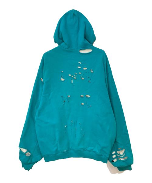 BALENCIAGA（バレンシアガ）BALENCIAGA (バレンシアガ) Caps Destroyed Hoodie グリーン サイズ:XXSの古着・服飾アイテム