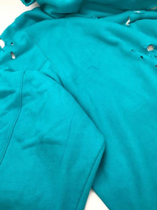 BALENCIAGA（バレンシアガ）BALENCIAGA (バレンシアガ) Caps Destroyed Hoodie グリーン サイズ:XXSの古着・服飾アイテム