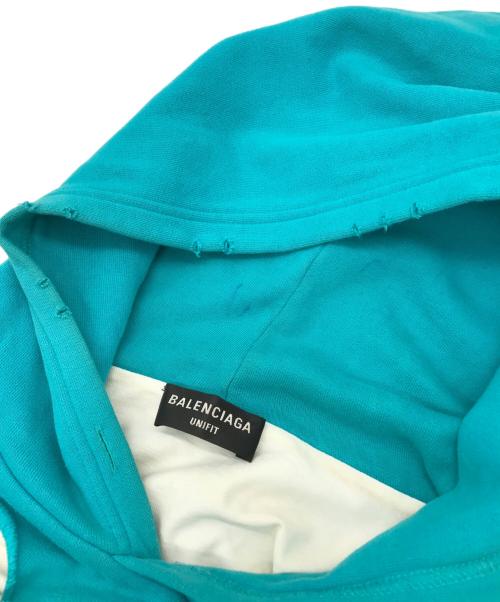 BALENCIAGA（バレンシアガ）BALENCIAGA (バレンシアガ) Caps Destroyed Hoodie グリーン サイズ:XXSの古着・服飾アイテム