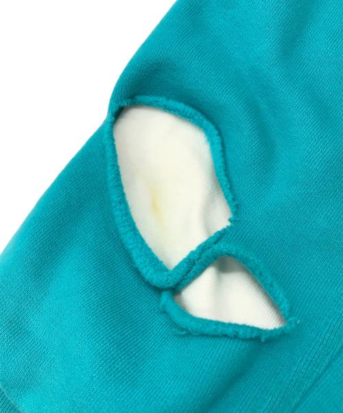 BALENCIAGA（バレンシアガ）BALENCIAGA (バレンシアガ) Caps Destroyed Hoodie グリーン サイズ:XXSの古着・服飾アイテム