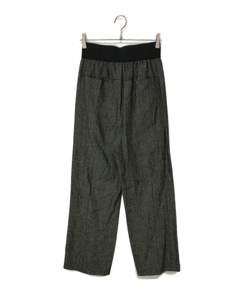 SALT PLUS JAPAN（ソルトプラスジャパン）SALT PLUS JAPAN (ソルトプラスジャパン) リネン混ヘリンボーンセミストレートパンツ グレー サイズ:38の古着・服飾アイテム