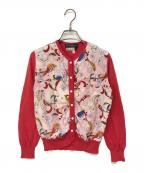 Salvatore Ferragamoサルヴァトーレ フェラガモ）の古着「スカーフ柄カーディガン」｜レッド