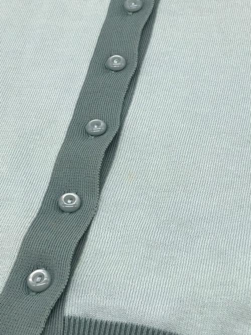 CABAN（キャバン）CABAN (キャバン) コットン クルーネックハーフスリーブカーディガン ブルー サイズ:Fの古着・服飾アイテム