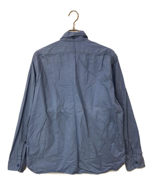 TENDERLOIN（テンダーロイン）TENDERLOIN (テンダーロイン) ヘリンボーン ワークシャツ ブルー サイズ:XLの古着・服飾アイテム