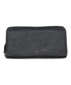 Le Bonheurルボナー）の古着「ラウンドファスナー長財布」｜ブラック