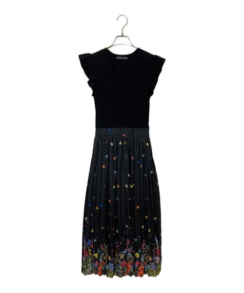 nowartt（ノワート）nowartt (ノワート) LOVELESS (ラブレス) ニットコンビドレス ブラック サイズ:38の古着・服飾アイテム