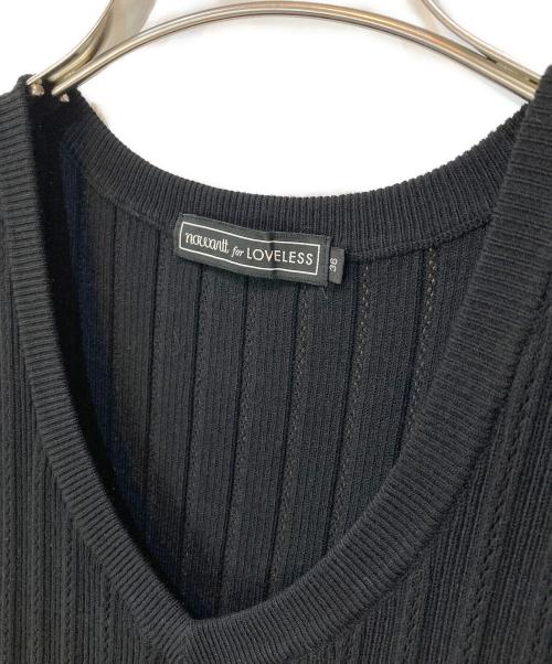 nowartt（ノワート）nowartt (ノワート) LOVELESS (ラブレス) ニットコンビドレス ブラック サイズ:38の古着・服飾アイテム