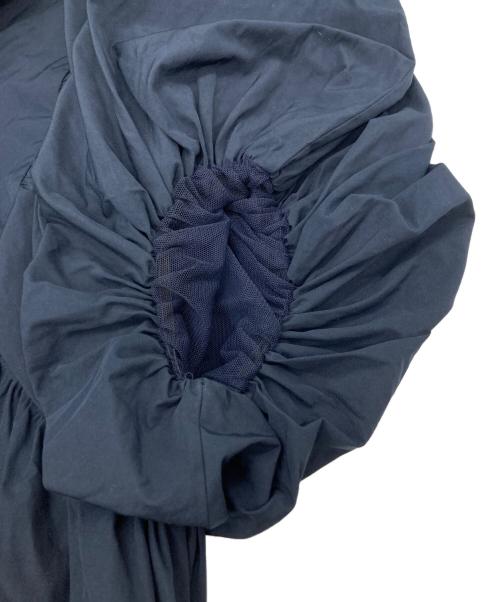 ELLIE（エリー）ELLIE (エリー) 2WAYハーフボリュームスリーブブラウス ネイビー サイズ:Fの古着・服飾アイテム