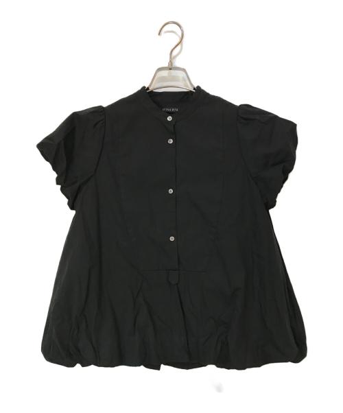 KEINA RITA（ケイナ リタ）KEINA RITA (ケイナ リタ) バンドカラーパフスリーブブラウス ブラック サイズ:36の古着・服飾アイテム