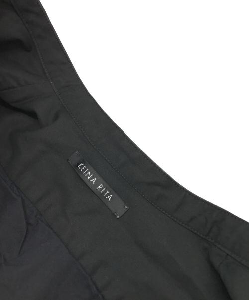 KEINA RITA（ケイナ リタ）KEINA RITA (ケイナ リタ) バンドカラーパフスリーブブラウス ブラック サイズ:36の古着・服飾アイテム
