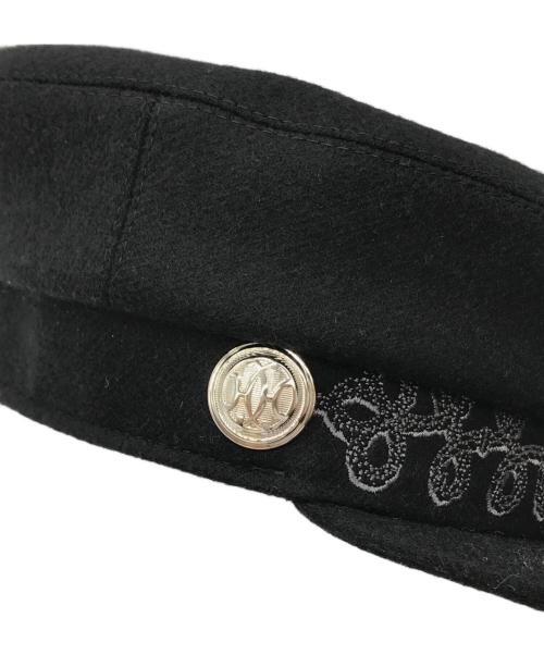 HERMES（エルメス）HERMES (エルメス) CASQUETTE FEMME CABOURG EN FIN ブラック サイズ:58の古着・服飾アイテム