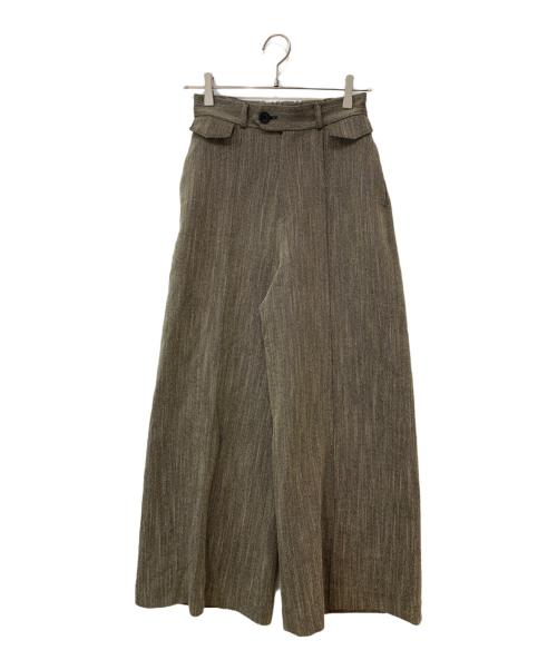 PUBLIC TOKYO（パブリックトウキョウ）PUBLIC TOKYO (パブリックトウキョウ) ツイードライクワイドパンツ ベージュ サイズ:1の古着・服飾アイテム